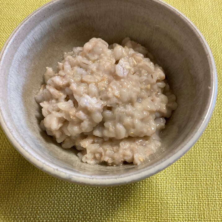 うちのごはん　餅麦とオートミールのお粥